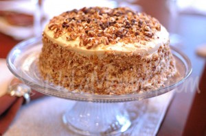 caramel-cake chocolate pecan cake