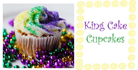 King Cake Cupcakes {Recipe}